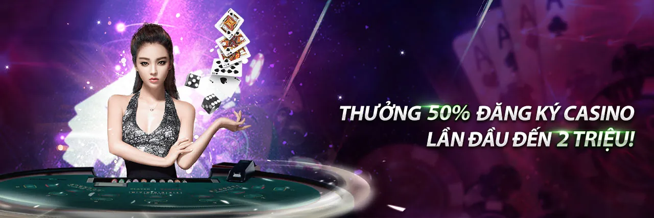 Sòng bạc trực tuyến DEBET với bàn chơi sang trọng và ánh sáng xanh vàng